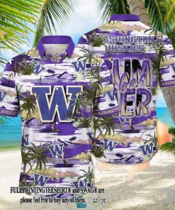 Washington Huskies NCAA Flower Pattern All Over Print Hawaii Shirt And Tshirt