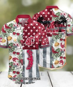 Washington State Cougars NCAA Flower Unique Full Print Hawaii Shirt And Tshirt