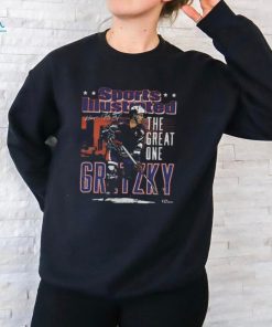 Wayne gretzky sports illustrated & edmonton skyline signature shirt