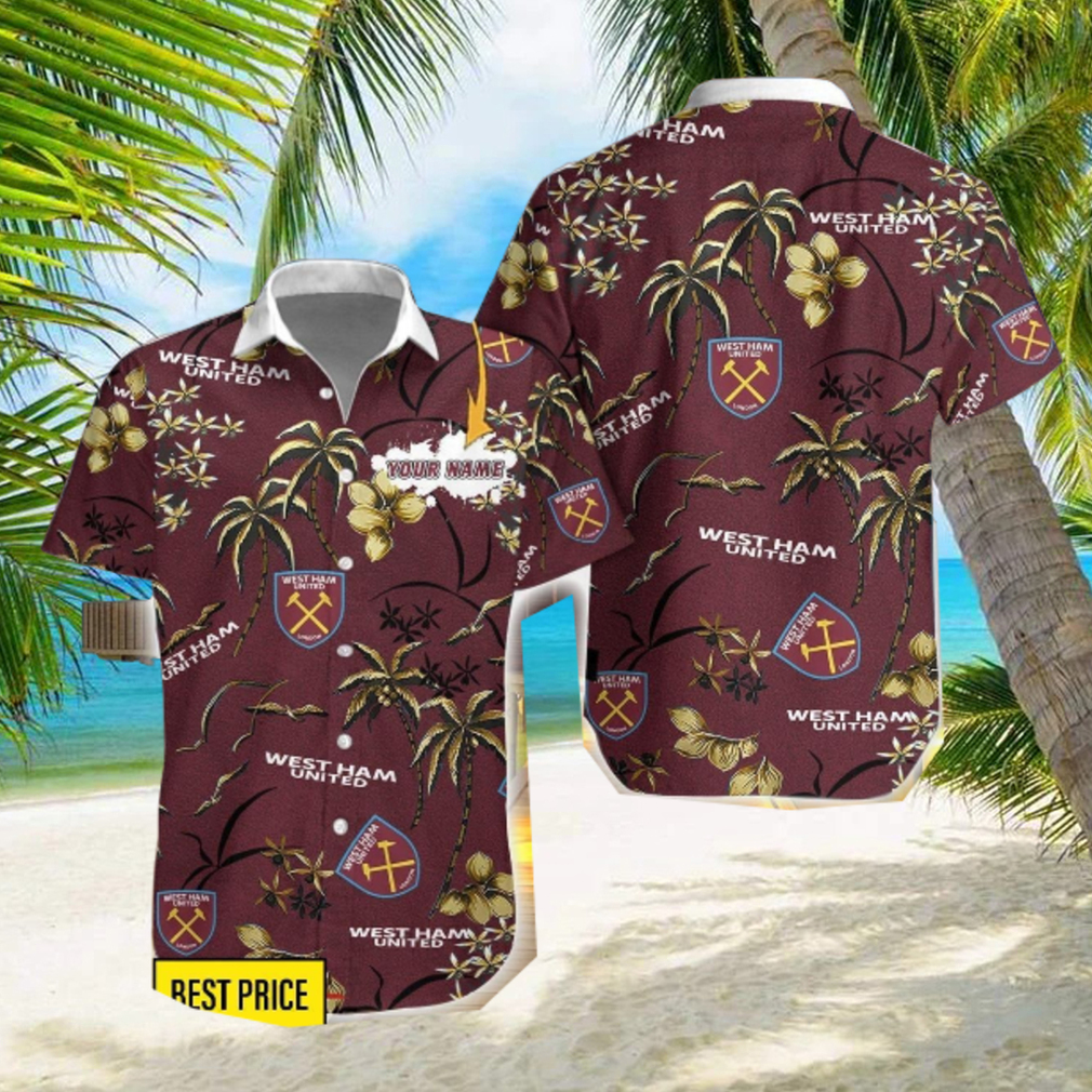 West Ham United F.C 3D Hawaiian Shirt And Shorts Custom Name Beach Shirt West Ham United F.C 3D Hawaiian Shirt And Shorts Custom Name Beach Shirt