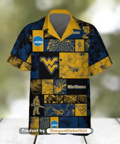 West Virginia Mountaineers NCAA Flower 3D Hawaiian Set