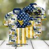 Birmingham City FC Big Logo Tropical Leaves Hawaiian Shirt And Shorts