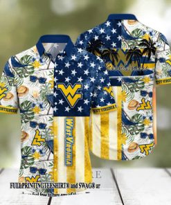 West Virginia Mountaineers NCAA Flower For Fans Full Printed Hawaii Shirt And Tshirt