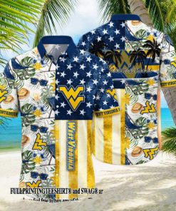 West Virginia Mountaineers NCAA Flower For Fans Full Printed Hawaii Shirt And Tshirt