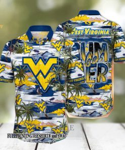 West Virginia Mountaineers NCAA Flower For Sport Fans All Over Printed Hawaii Shirt And Tshirt