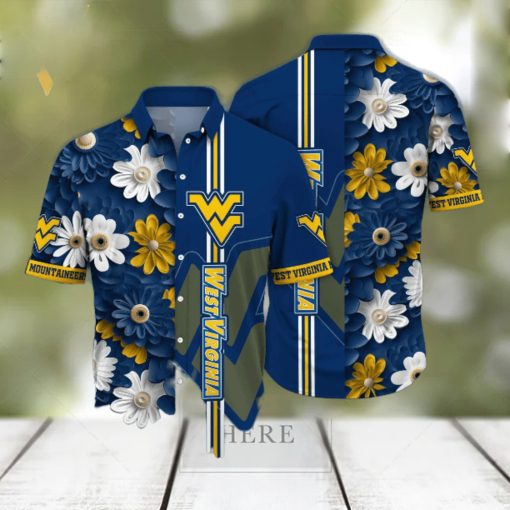 West Virginia Mountaineers NCAA Flower Hot Outfit All Over Print Hawaii Shirt And Tshirt