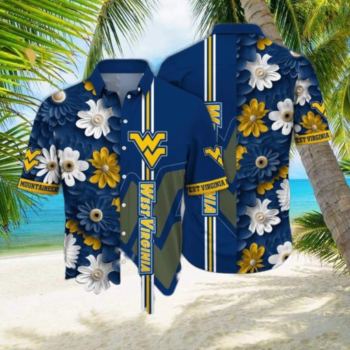 West Virginia Mountaineers NCAA Flower Hot Outfit All Over Print Hawaii Shirt And Tshirt