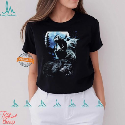 Wild Boar Howling At The Moonmen’s T Shirt