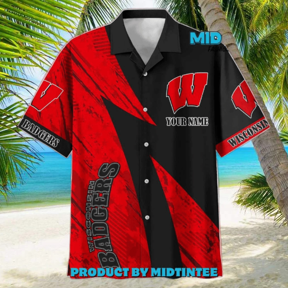Wisconsin Badgers Personalized Hawaiian Shirt Trending Summer Wisconsin Badgers Personalized Hawaiian Shirt Trending Summer