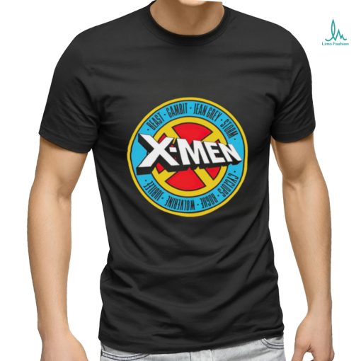 X men Beast Gambit Jean Grey Storm logo shirt