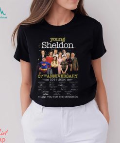 Young Sheldon 07th Anniversary 2017 2024 Thank You For The Memories T Shirt