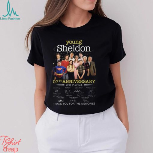 Young Sheldon 07th Anniversary 2017 2024 Thank You For The Memories T Shirt