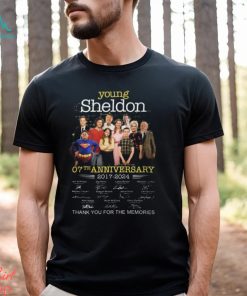 Young Sheldon 07th Anniversary 2017 2024 Thank You For The Memories T Shirt