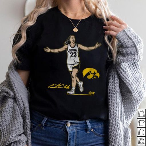 Youth Iowa Hawkeyes Black Caitlin Clark Star T Shirt