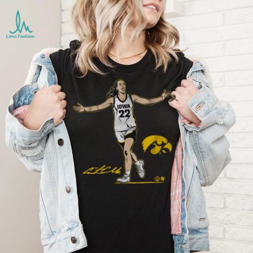 Youth Iowa Hawkeyes Black Caitlin Clark Star T Shirt