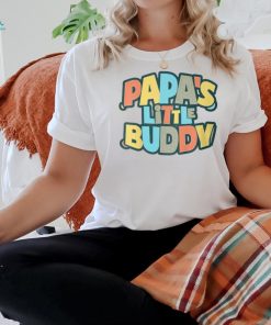 Youth Papa’s Little Buddy Cute Toddlers Fathers Day Outfit T Shirt
