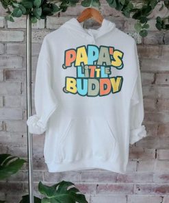 Youth Papa's Little Buddy Cute Toddlers Fathers Day Outfit T Shirt