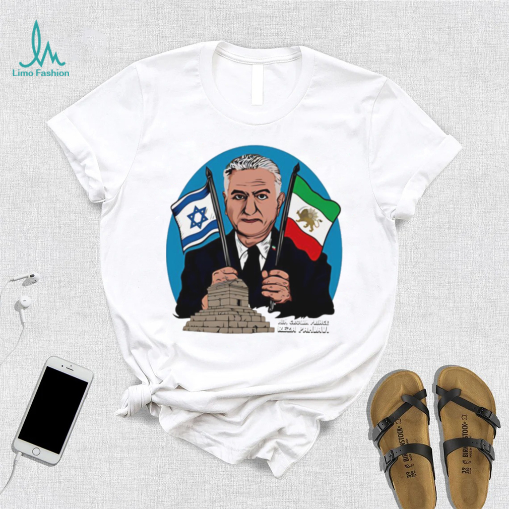 Zionmerch Reza Pahlavi flag shirt Zionmerch Reza Pahlavi flag shirt