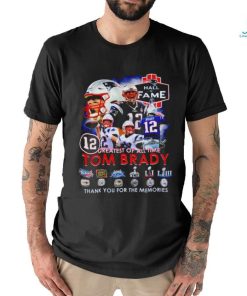 12 Greatest Of All Time Tom Brady Thank You For The Memories Signatures T Shirt