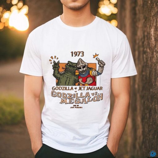 1973 Godzilla Jet Jaguar in Godzilla vs Megalon shirt