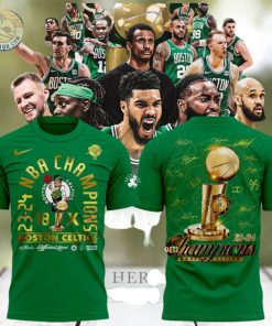 2023 2024 Champions National Basketball Association Boston Celtics 18X NBA 3D T Shirt