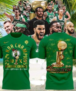 2023 2024 Champions National Basketball Association Boston Celtics 18X NBA 3D T Shirt