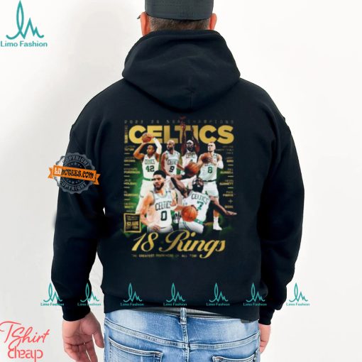 2023 24 NBA Champions Boston Celtics Gold The Metal Editions SLAM Presents 18 Rings The Greatest Franchise Of All Time Unisex T Shirt