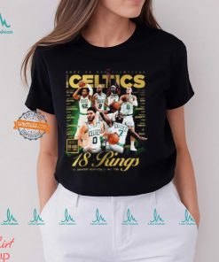 2023 24 NBA Champions Boston Celtics Gold The Metal Editions SLAM Presents 18 Rings The Greatest Franchise Of All Time Unisex T Shirt