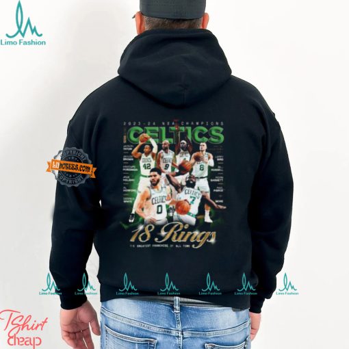 2023 24 NBA Champions Boston Celtics SLAM Presents 18 Rings The Greatest Franchise Of All Time Classic T Shirt