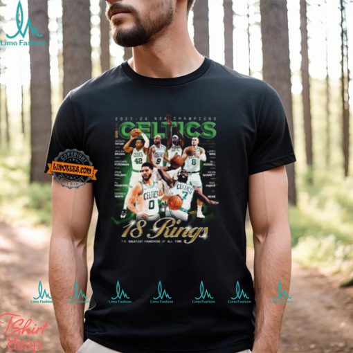 2023 24 NBA Champions Boston Celtics SLAM Presents 18 Rings The Greatest Franchise Of All Time Classic T Shirt