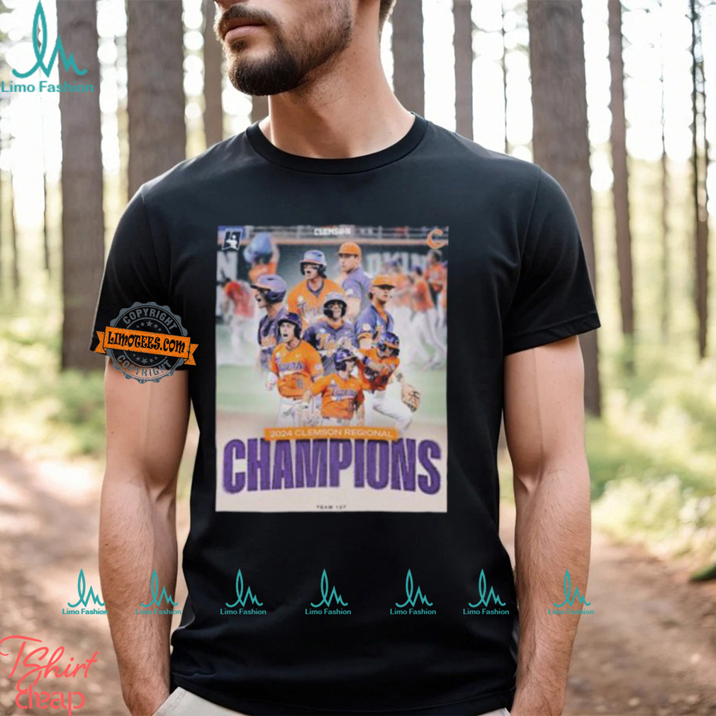 2024 Clemson Tigers Baseball Regional Champions Unisex T Shirt 2024 Clemson Tigers Baseball Regional Champions Unisex T Shirt
