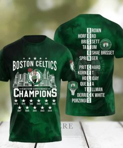2024 Eastern Conference Champions Boston Celtics 3D T Shirt