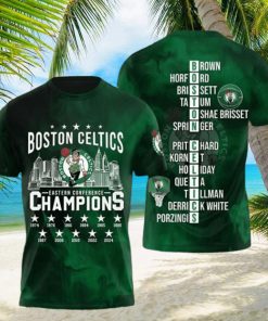 2024 Eastern Conference Champions Boston Celtics 3D T Shirt