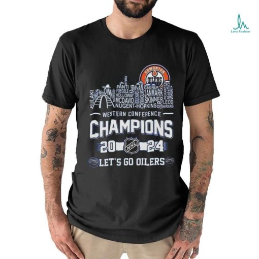 2024 Edmonton Oilers NHL Skyline Western Conference Champions Shirt