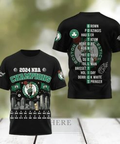 2024 NBA Champions Boston Celtics 3D T Shirt