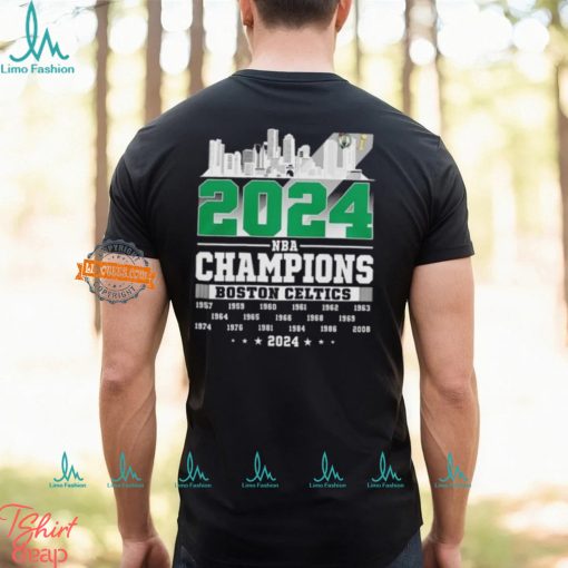 2024 NBA Champions Boston Celtics City Skyline T shirt