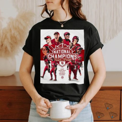 2024 NCAA Softball National Champions Four Peat Oklahoma Sooners In NCAA Softball History shirt