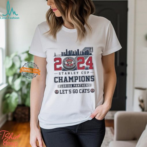 2024 Stanley Cup Champions Florida Panthers NFL Let’s Go Cats Skyline Shirt