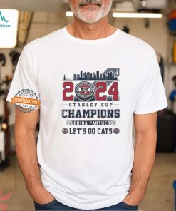 2024 Stanley Cup Champions Florida Panthers NFL Let’s Go Cats Skyline Shirt