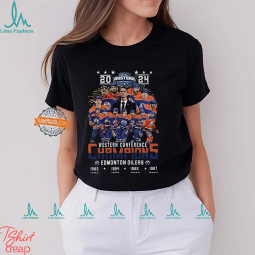 2024 Western Conference 8 Time Champions Edmonton Oilers T Shirt