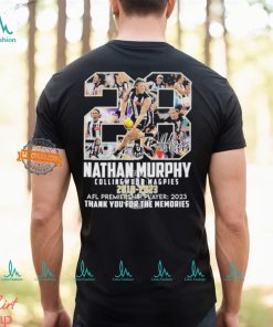 28 Nathan Murphy Collingwood Magpies 2018 2023 AFL Premiership Player Thank You For The Memories Shirt