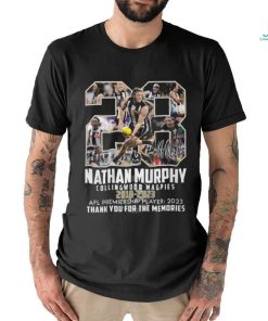 28 Nathan Murphy Collingwood Magpies 2018 2023 AFL Premiership Player Thank You For The Memories T Shirt