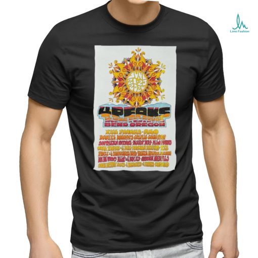 4 Peaks Music Festival Stevenson Ranch in SE Bend June 21 23 2024 Poster shirt