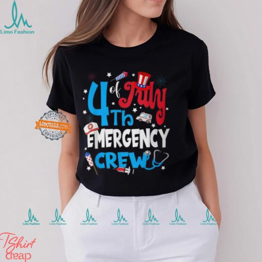 4Th Of July Emergency Crew Emergency Nurse Fireworks T Shirt