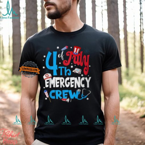 4Th Of July Emergency Crew Emergency Nurse Fireworks T Shirt