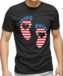 4th Of July Footprint shirt