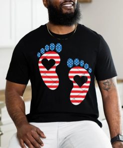 4th Of July Footprint shirt