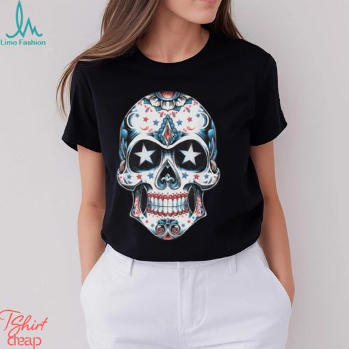 4th of July American Sugar Skull T Shirt