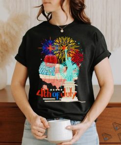 4th of july look America map shirt