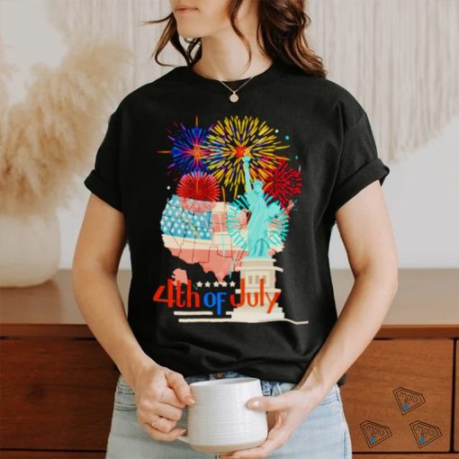 4th of july look America map shirt